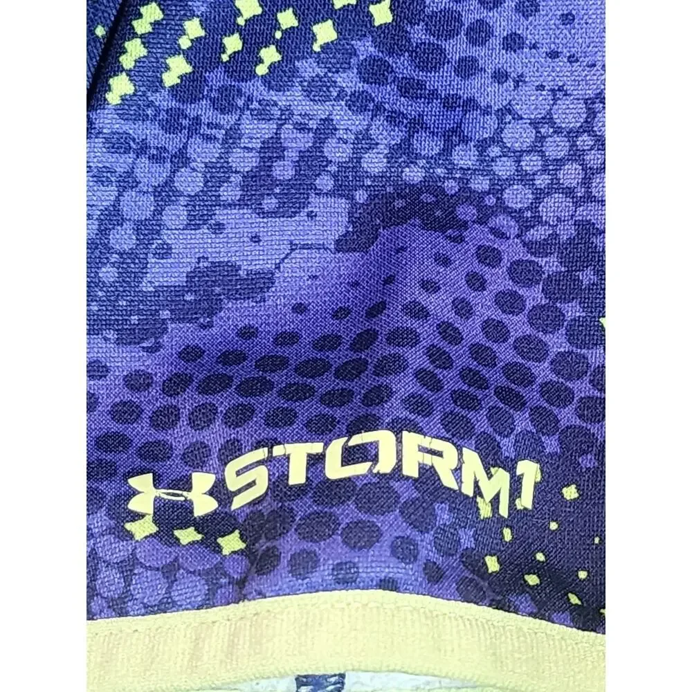 Under Armour Girls Purple Camo Performance Hoodie ColdGear Athletic Pullover